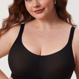 Women's Mesh Monowire Full Coverage Bra - Underwire & Unlined Black