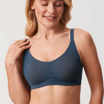 Women's Mesh Monowire Full Coverage Bra - Underwire & Unlined Black