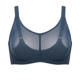 Women's Mesh Monowire Full Coverage Bra - Underwire & Unlined Black