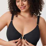 Women's Convertible X-Back Front Closure Bra - Underwire/Unlined/Racerback Beige