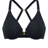 Women's Convertible X-Back Front Closure Bra - Underwire/Unlined/Racerback Beige