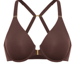 Women's Convertible X-Back Front Closure Bra - Underwire/Unlined/Racerback Beige