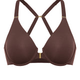 Women's Convertible X-Back Front Closure Bra - Underwire/Unlined/Racerback Beige