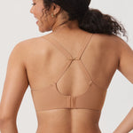Women's Convertible X-Back Front Closure Bra - Underwire/Unlined/Racerback Beige