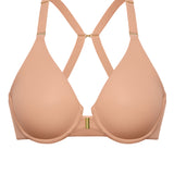 Women's Convertible X-Back Front Closure Bra - Underwire/Unlined/Racerback Beige