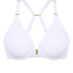 Women's Convertible X-Back Front Closure Bra - Underwire/Unlined/Racerback Beige
