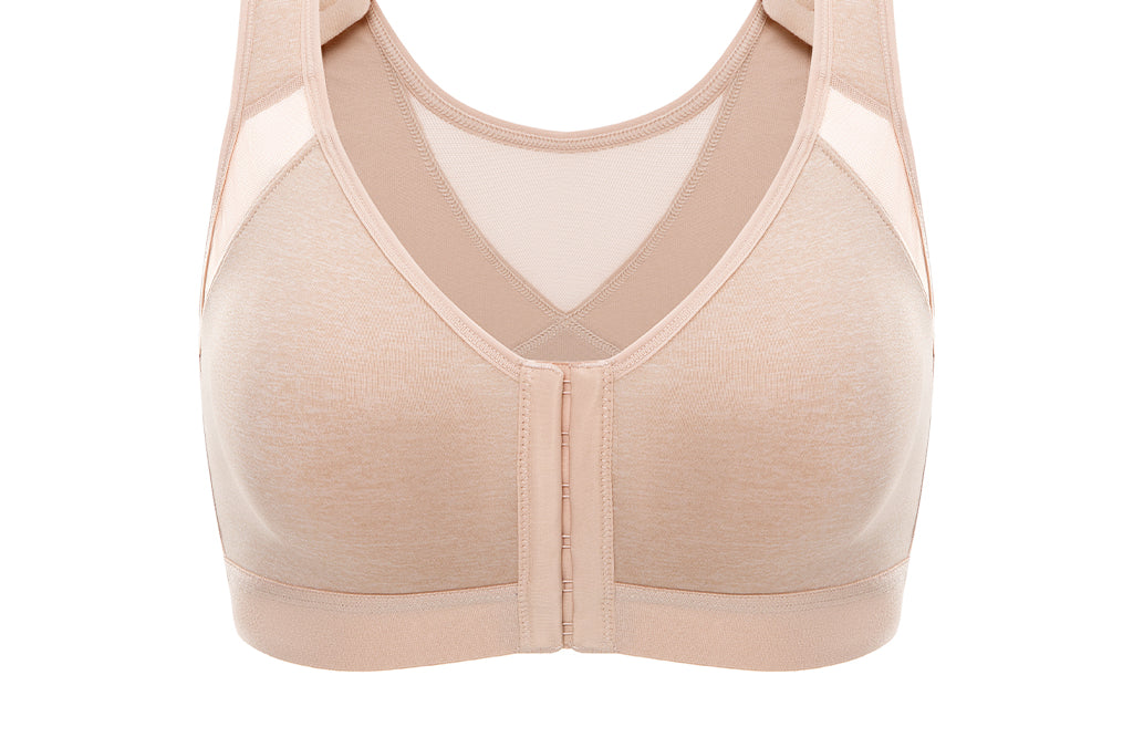 Women's X-shaped Back Posture Bra Soft Tan