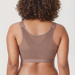 Women's X-shaped Back Posture Bra Brown Purple