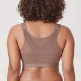 Women's X-shaped Back Posture Bra Brown Purple