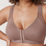 Women's X-shaped Back Posture Bra Brown Purple