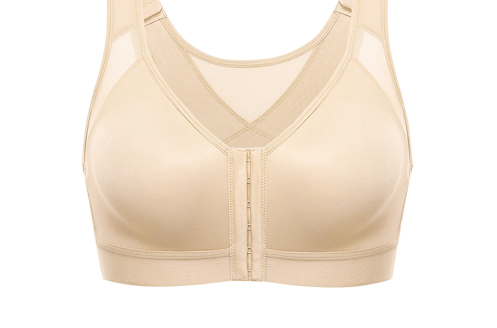 Women's X-shaped Back Posture Bra Beige
