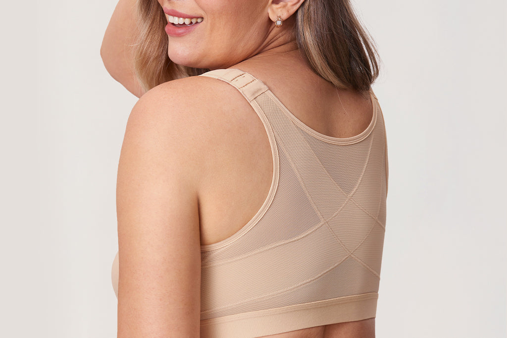 Women's X-shaped Back Posture Bra Beige